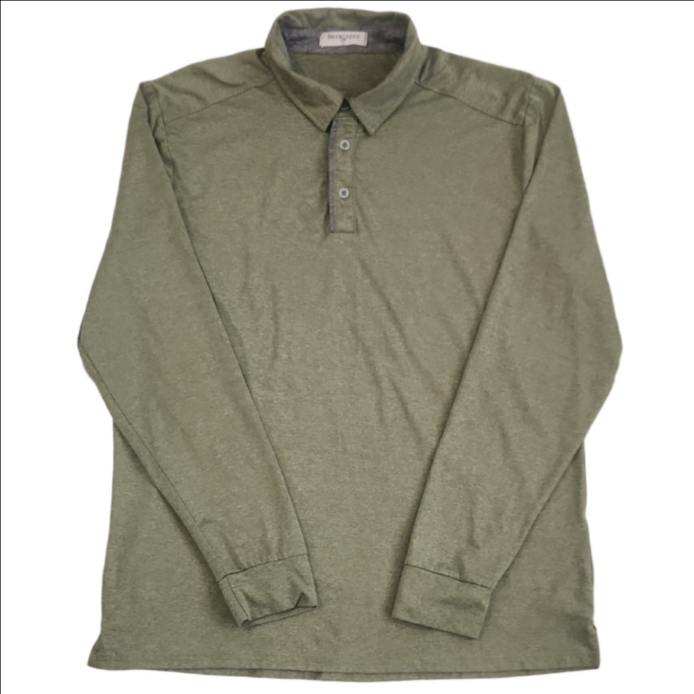 Derminpro Green Long Sleeve Polo Shirt
